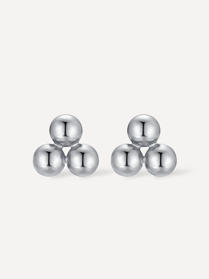 Minimalistische Trio Dot Ohrstecker in Silber von ICRUSH