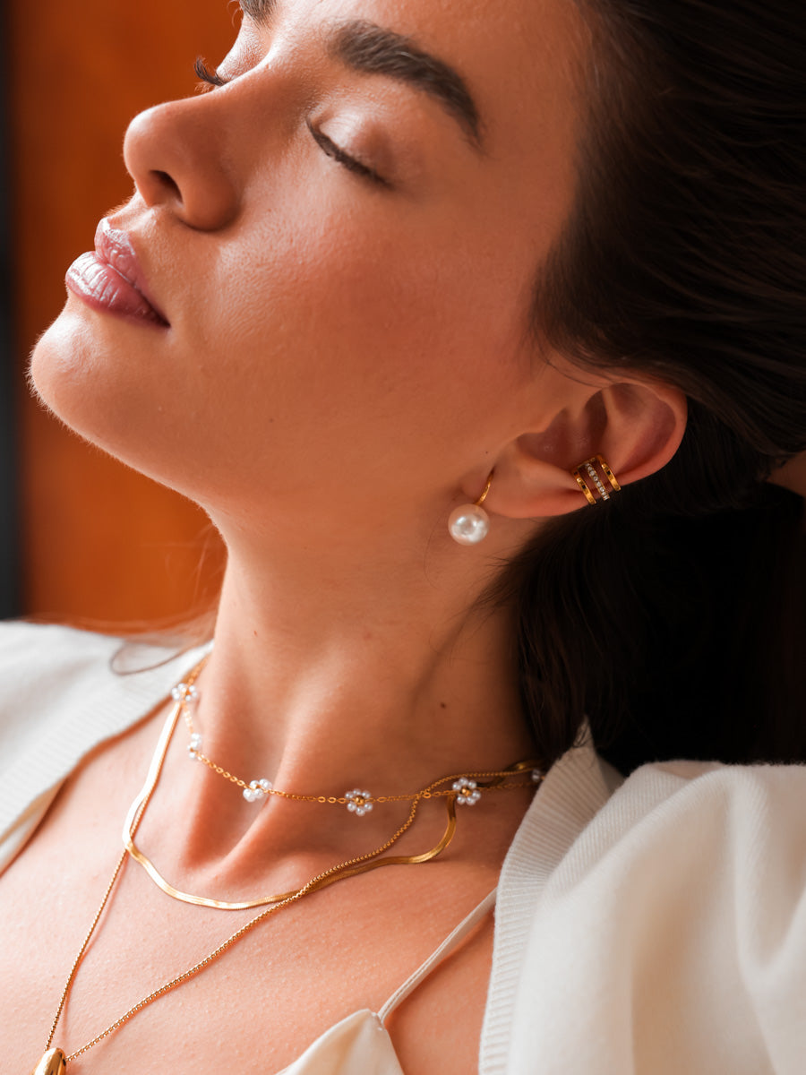 Moon Phase Trio Brilliant Earcuff