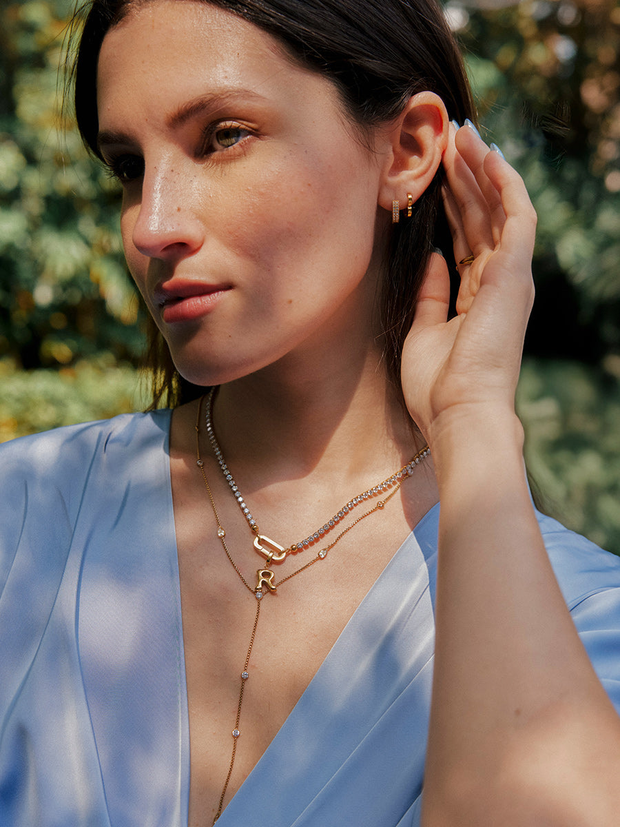Med Starry Halo Earrings