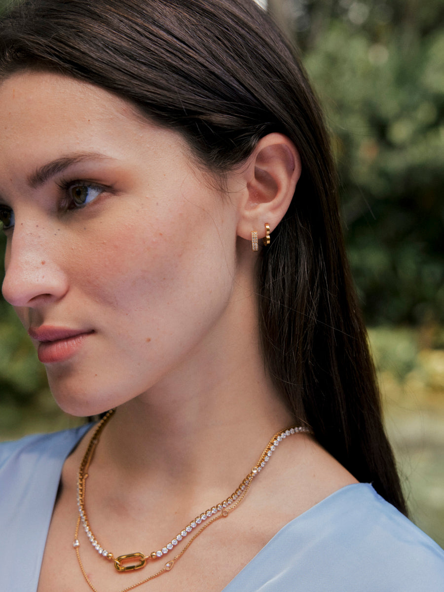 Med Starry Halo Earrings