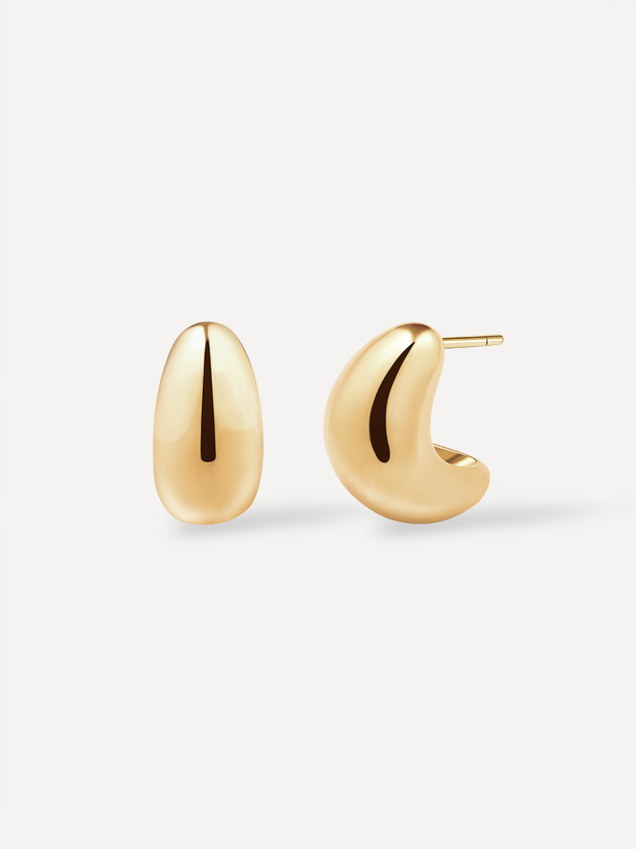 Modern Bean Earrings