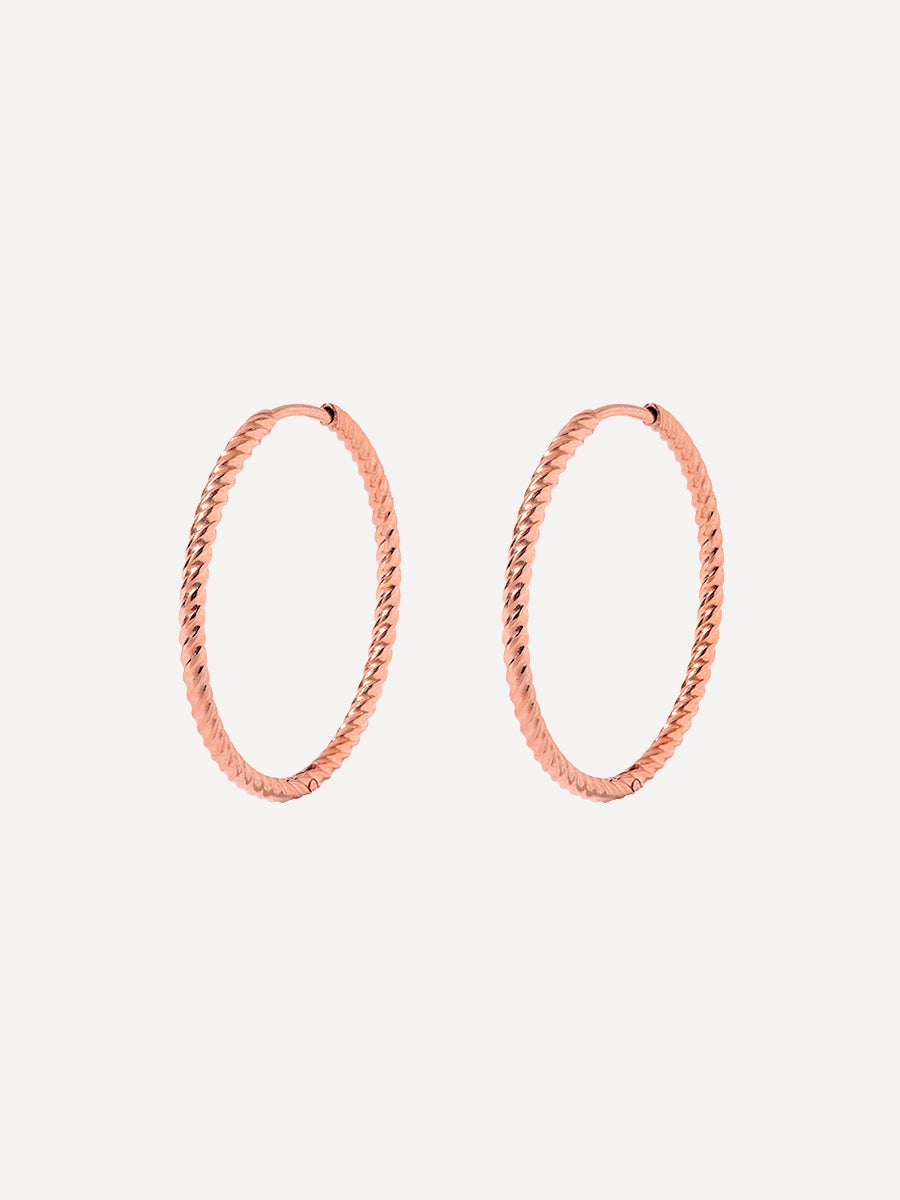 30mm Modern Twist Ohrringe Rosegold