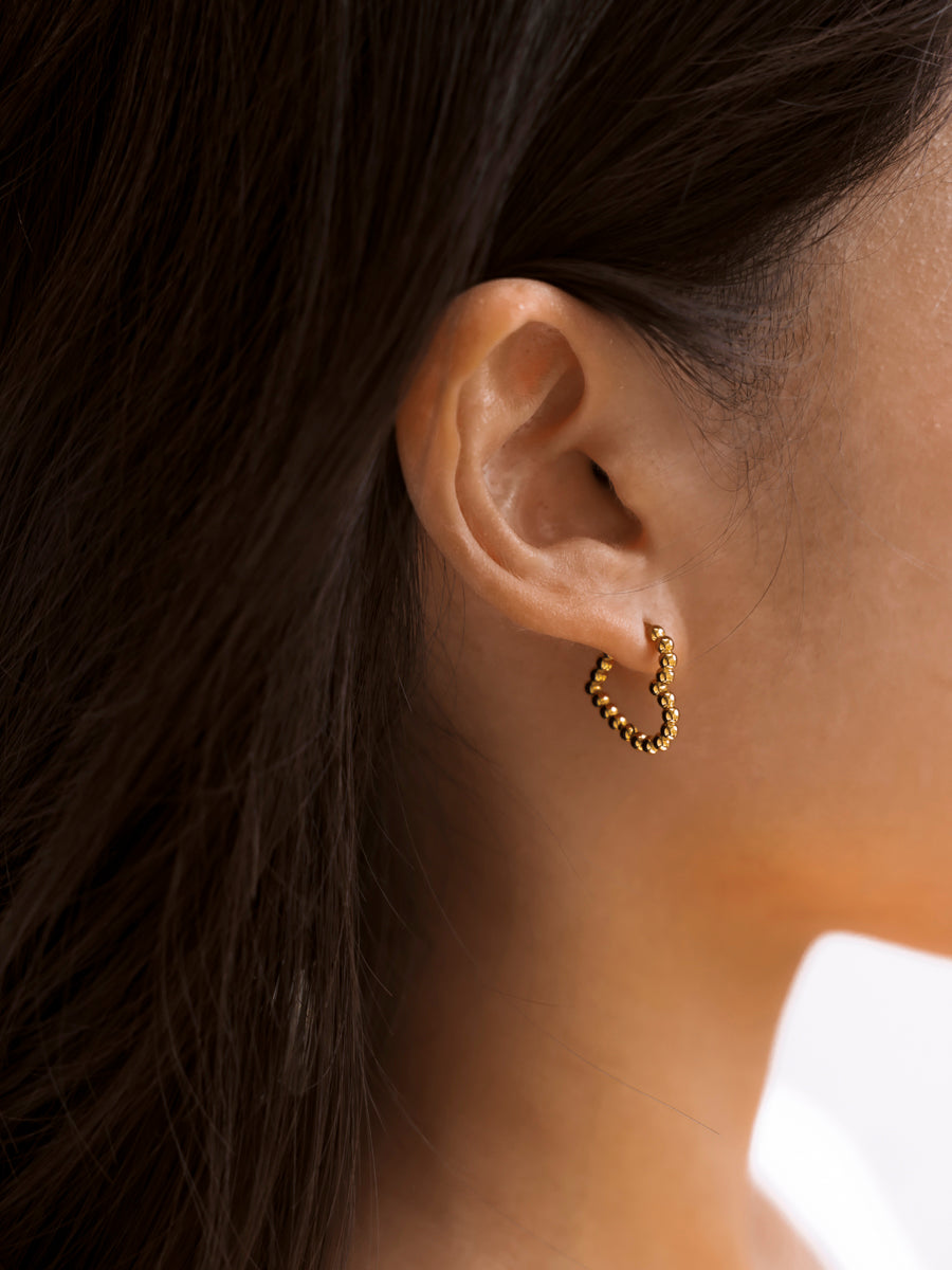 Beaded Heart Earrings