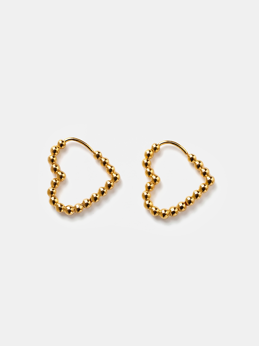 Beaded Heart Earrings