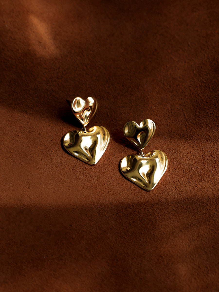 Double Heart Ohrringe