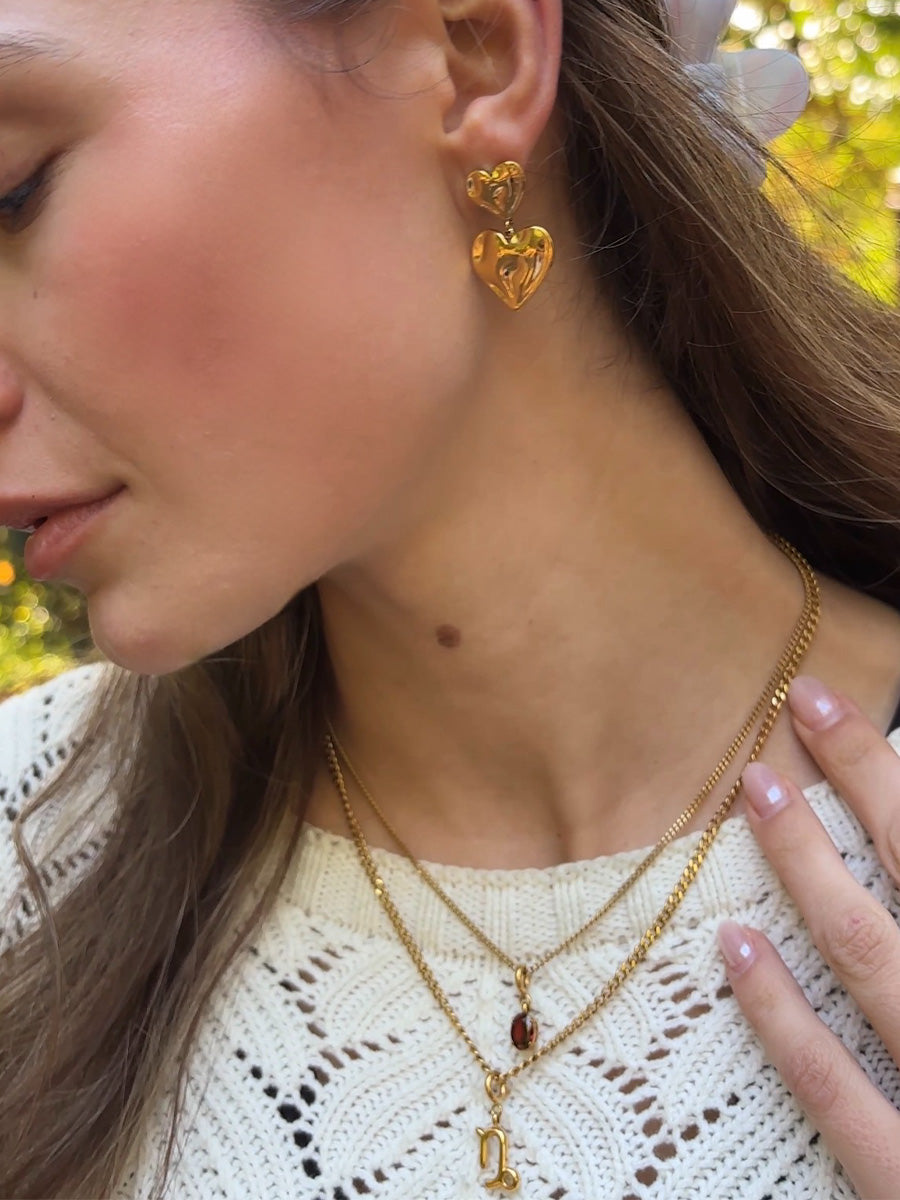 Double Heart Earrings