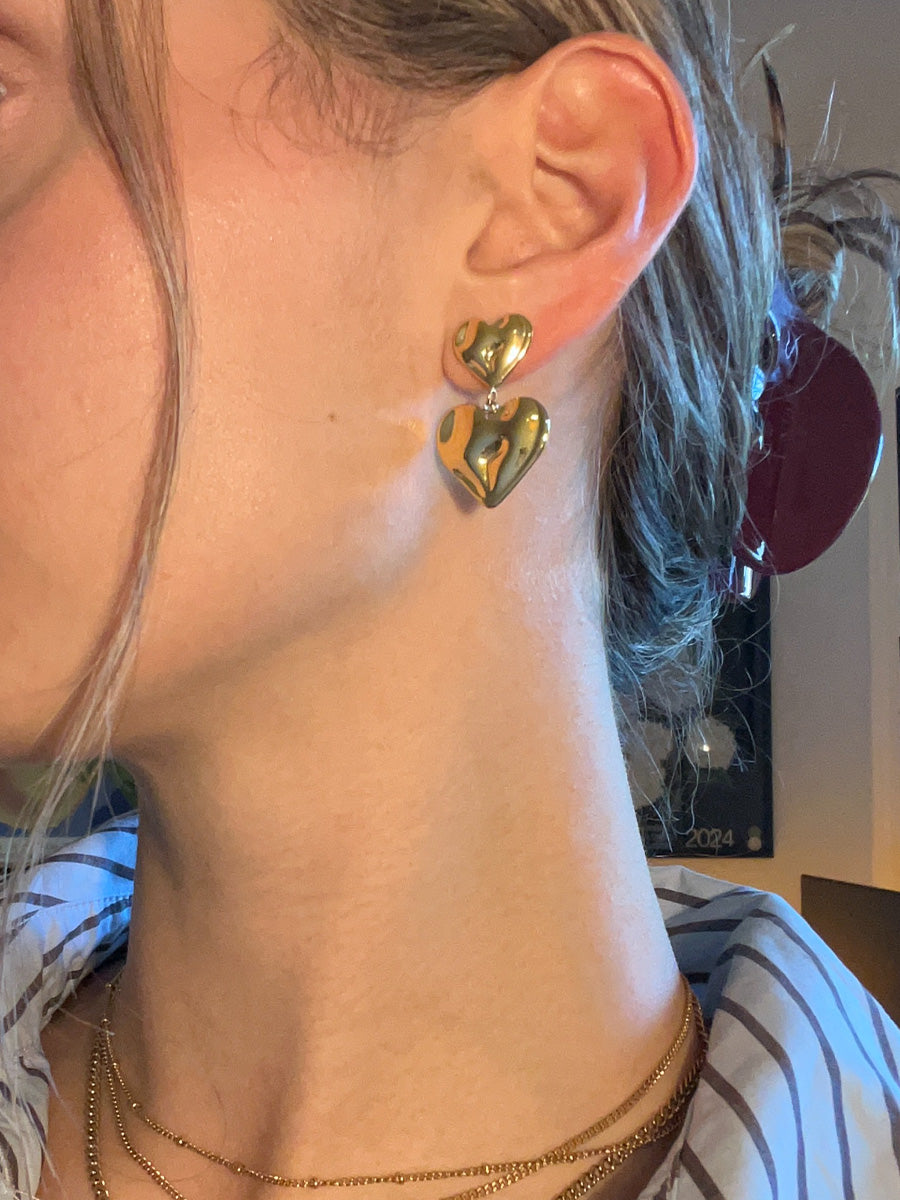 Double Heart Earrings