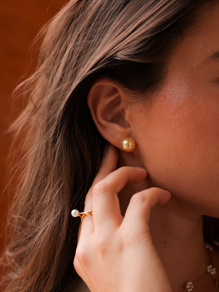 Serene Pearl Champagne Ohrringe