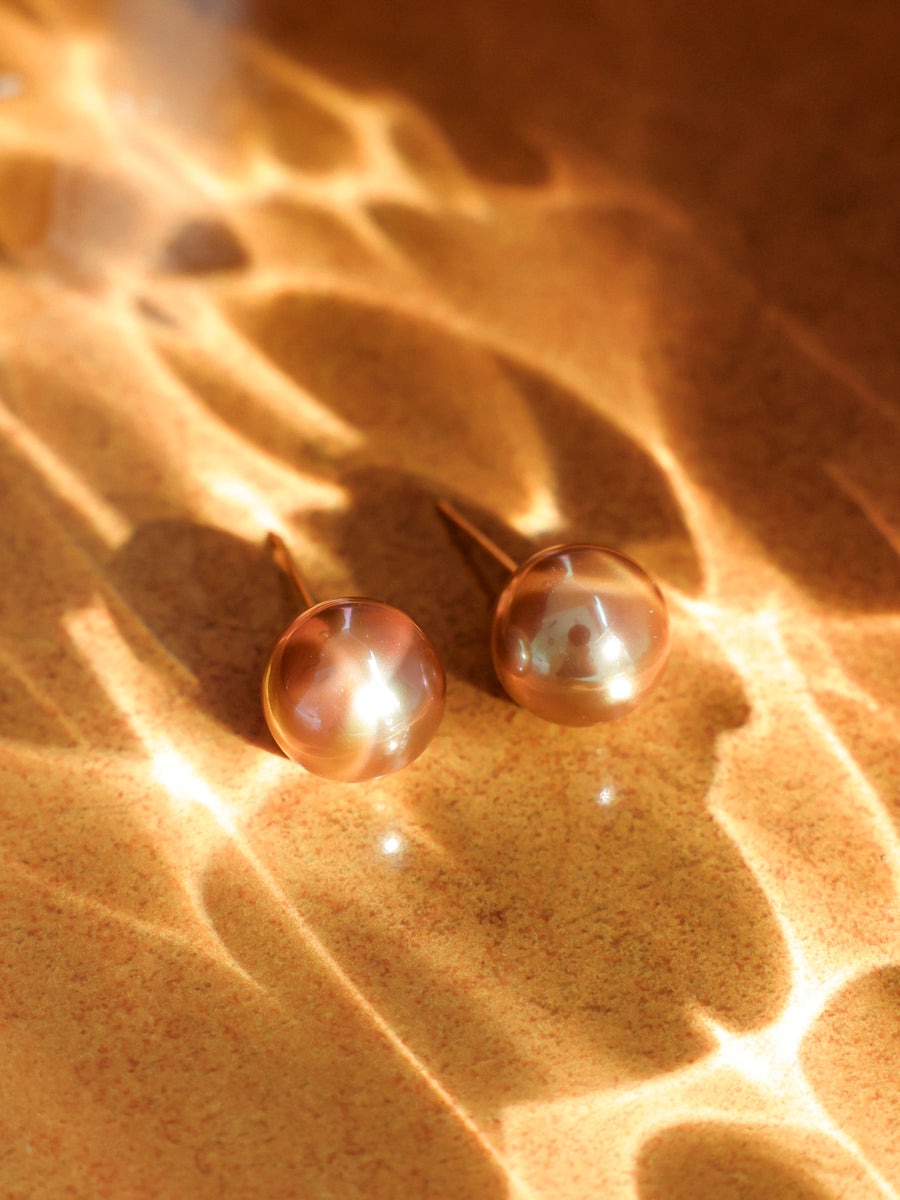 Serene Pearl Coffee Ohrringe