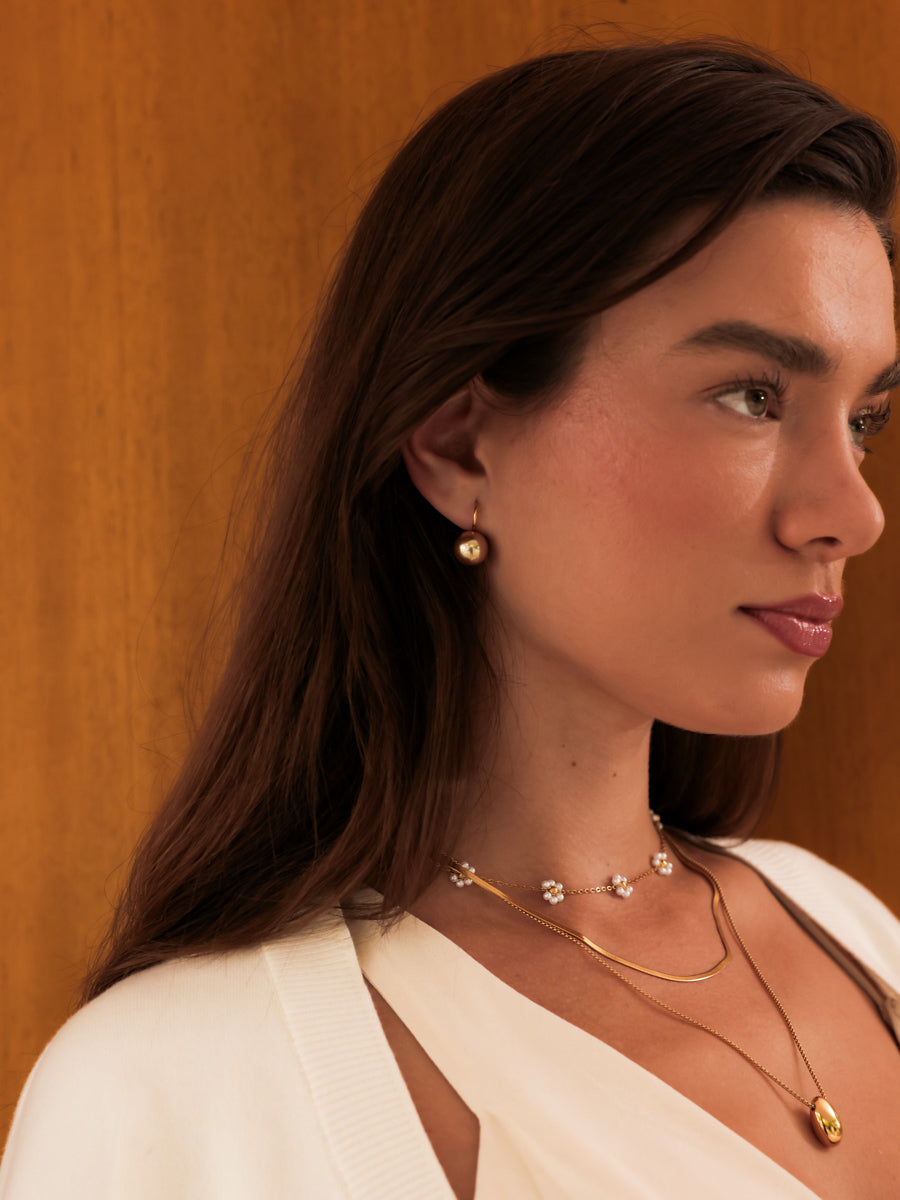 Sway Pearl Coffee Ohrringe