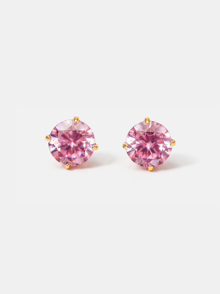 ICRUSH - Crystal Delight Pink Stub-Ohrringe | ICRUSH