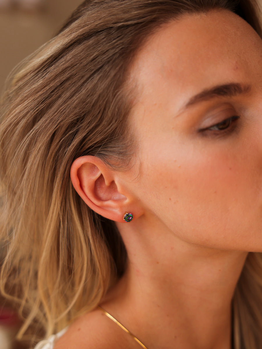 Crystal Delight Aurora Black Stub-Ohrringe