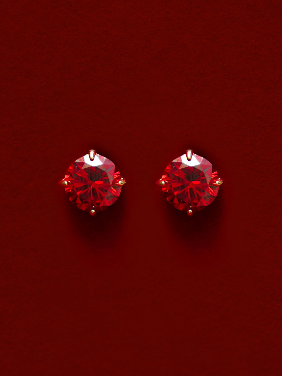 Crystal Delight Dark Red Stub-Ohrringe