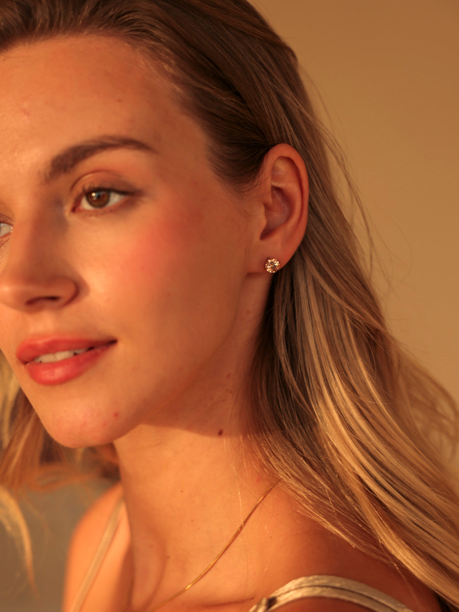 Crystal Delight Champagne Stub-Ohrringe