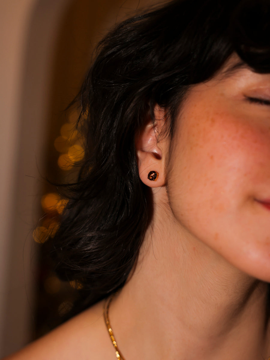 Crystal Delight Coffee Stub-Ohrringe