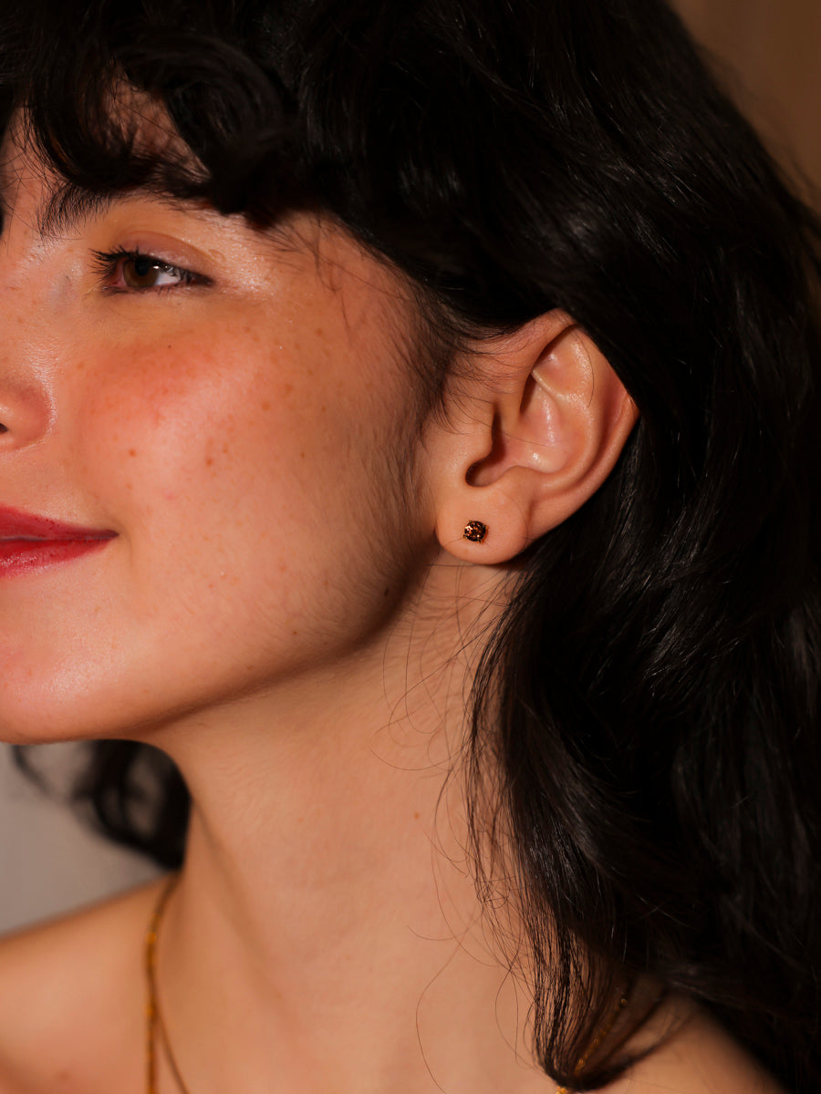 Crystal Delight Coffee Small Stub-Ohrringe