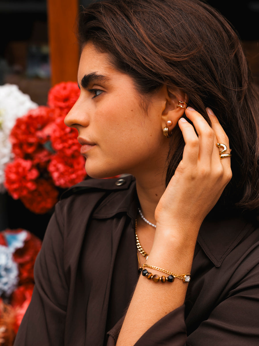 Pearl Beauty Orange Ohrringe