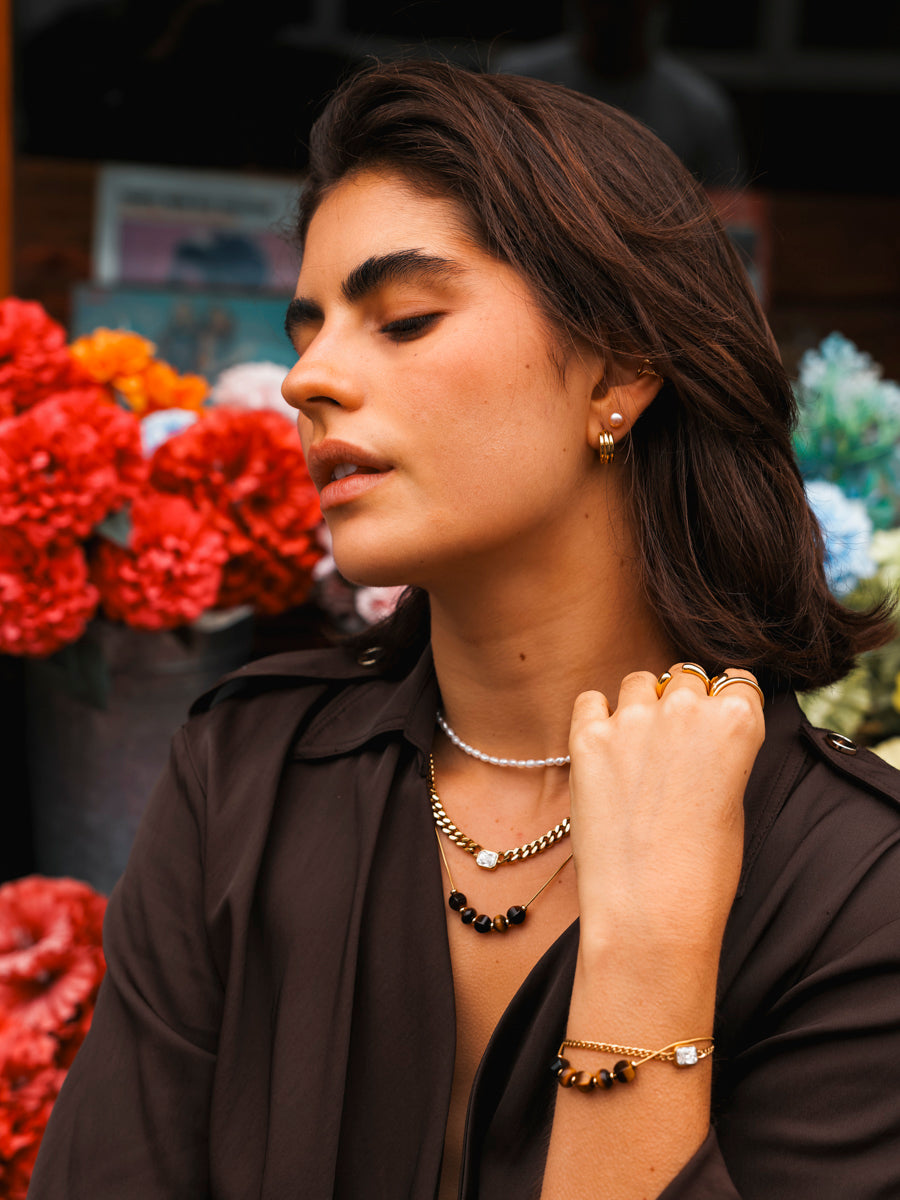 Pearl Beauty Orange Ohrringe