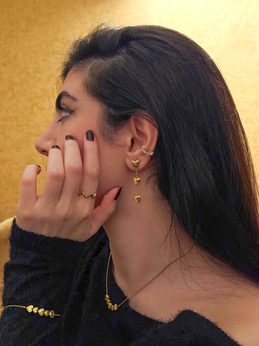 Trio Hearts Ohrringe