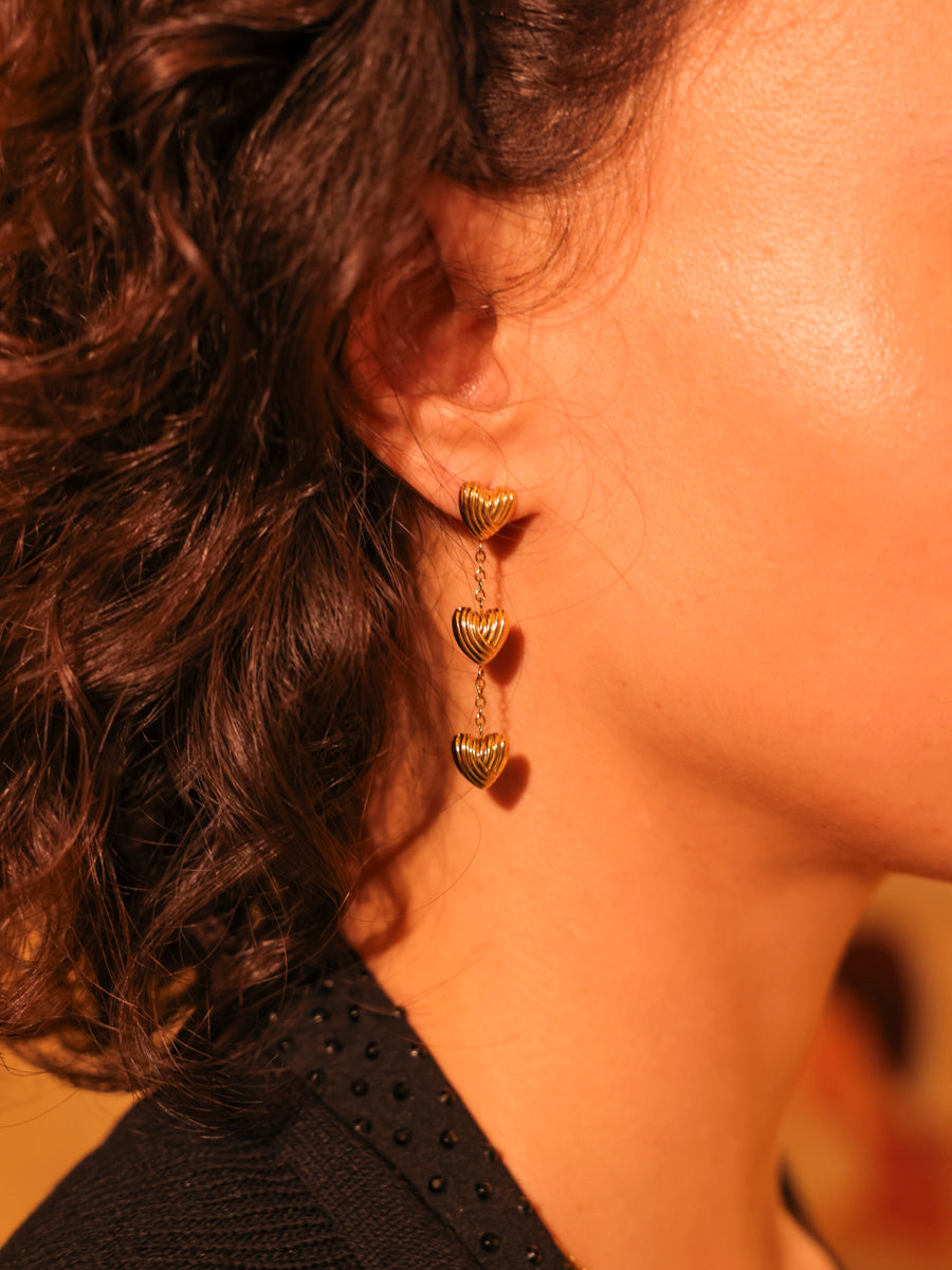 Trio Hearts Ohrringe