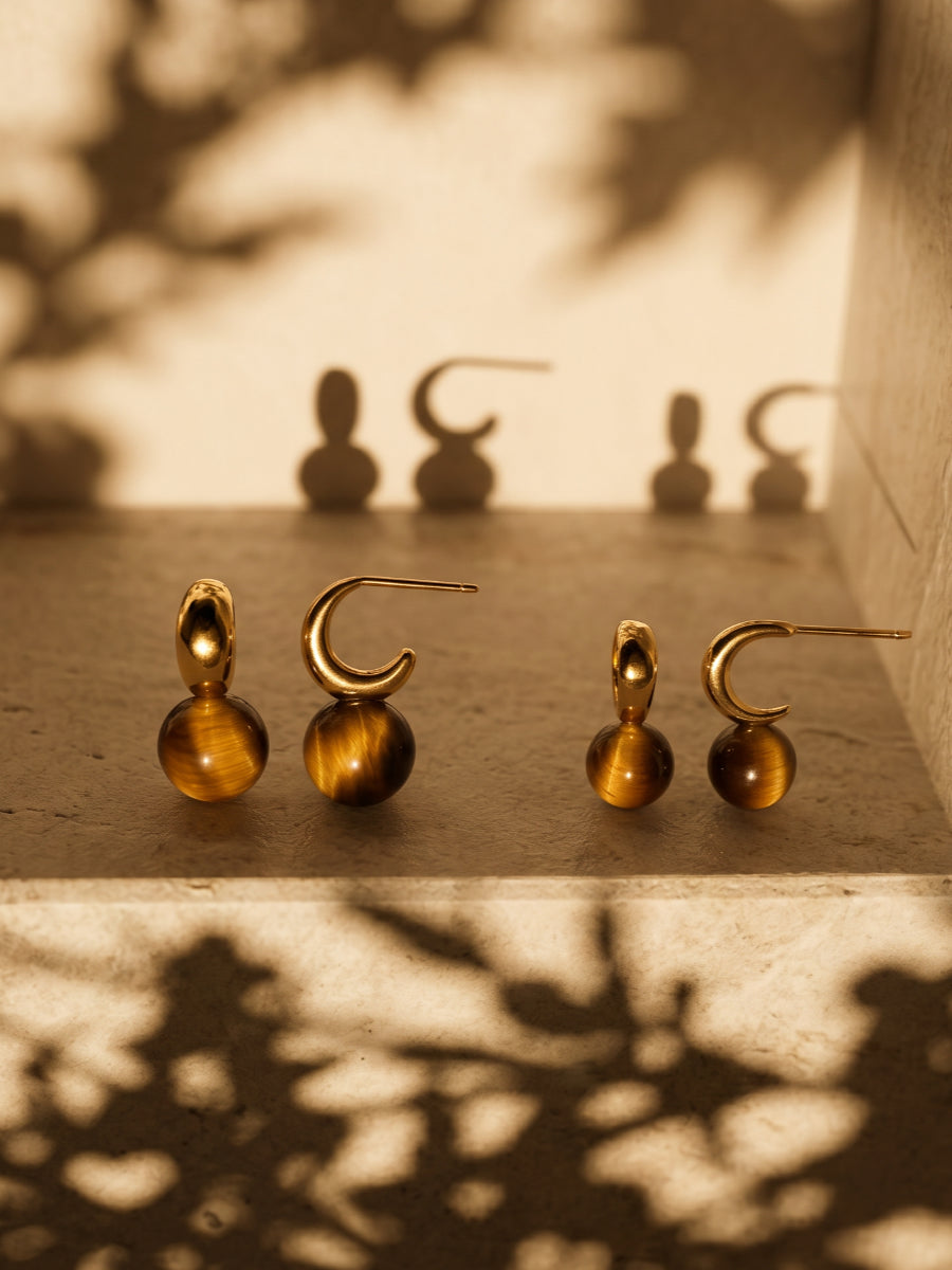 Chic Tiger's Eye Small Ohrringe