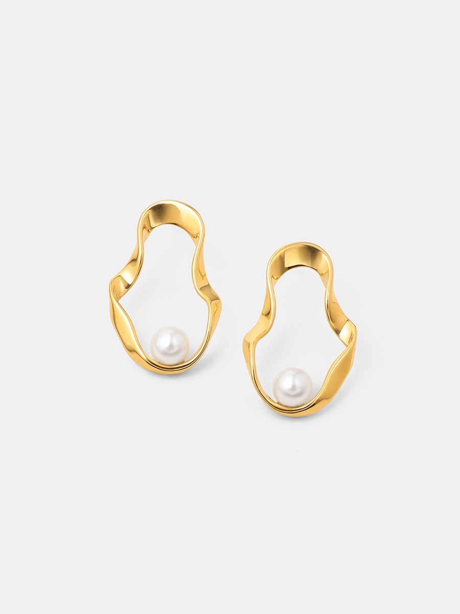 Pearl Ripple Ohrringe