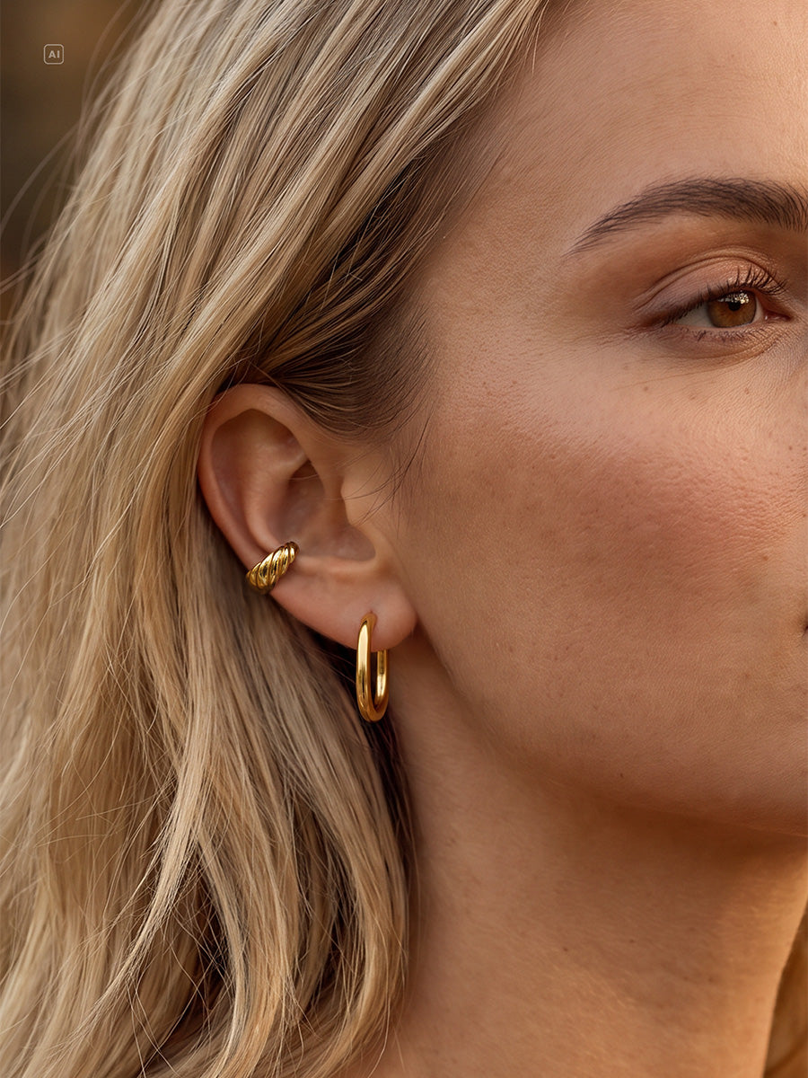 Minimal Spiral Earcuff