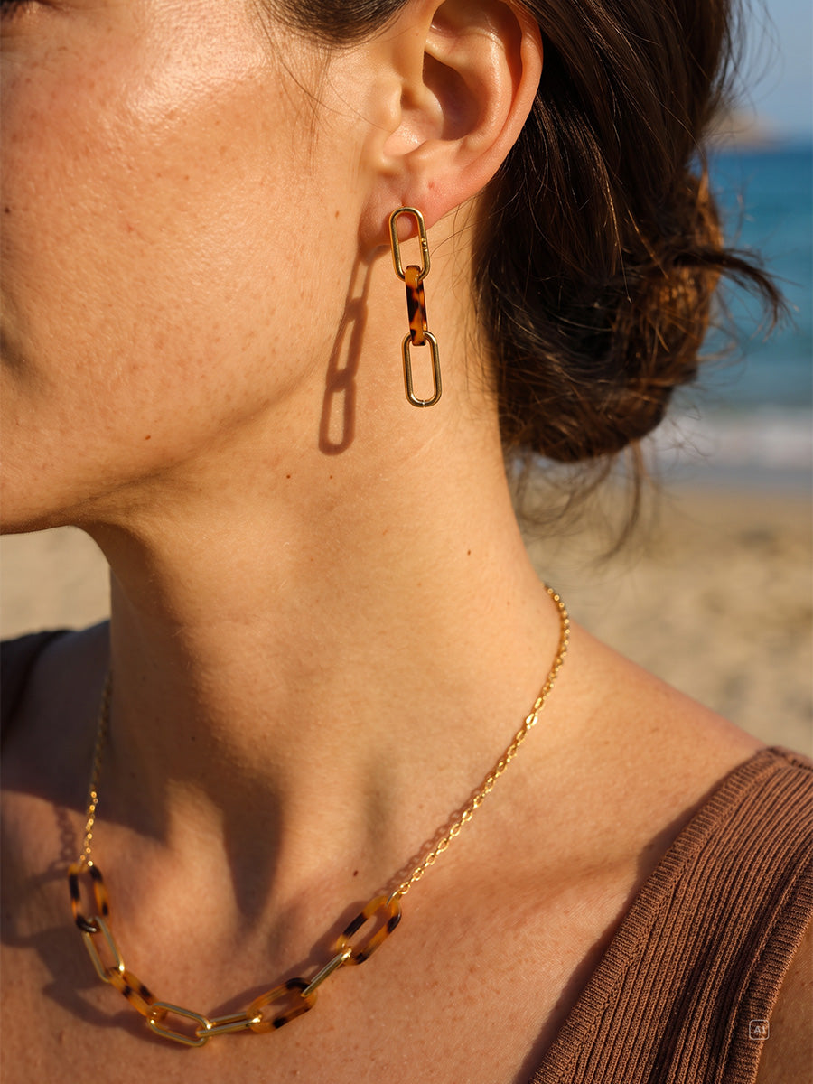 Amber Texture Ohrringe