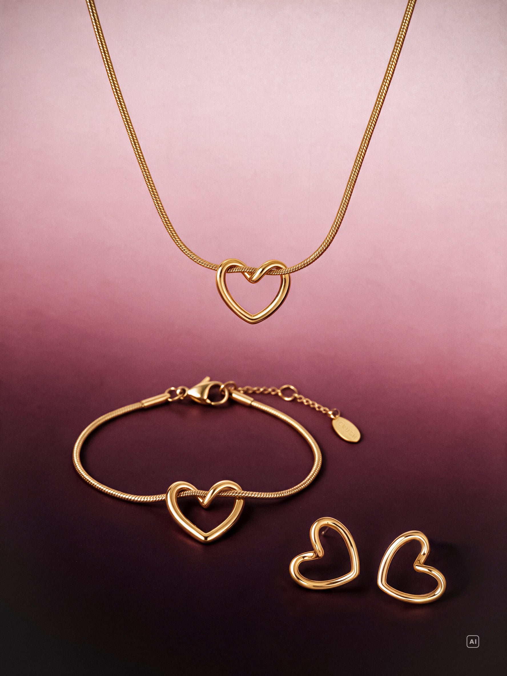 Threaded Heart Ohrringe