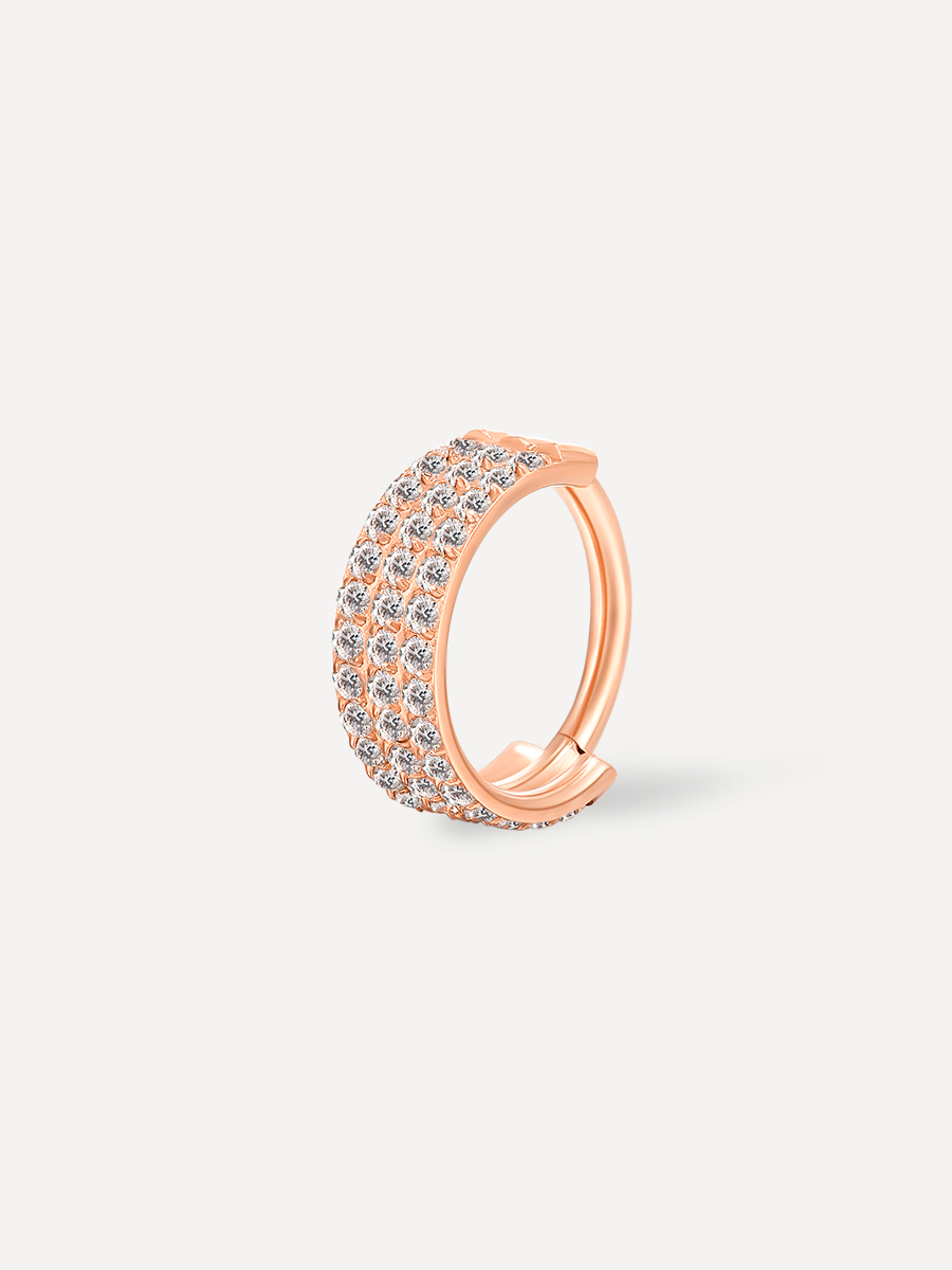 Eternity Glowing Triple Hoop Titan Piercing ICRUSH