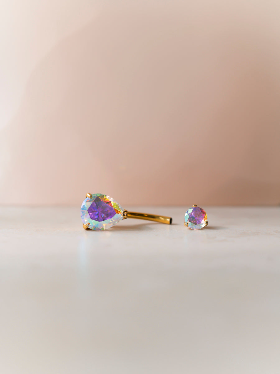 Dreamy Glow Rainbow Titan Bauchnabelpiercing