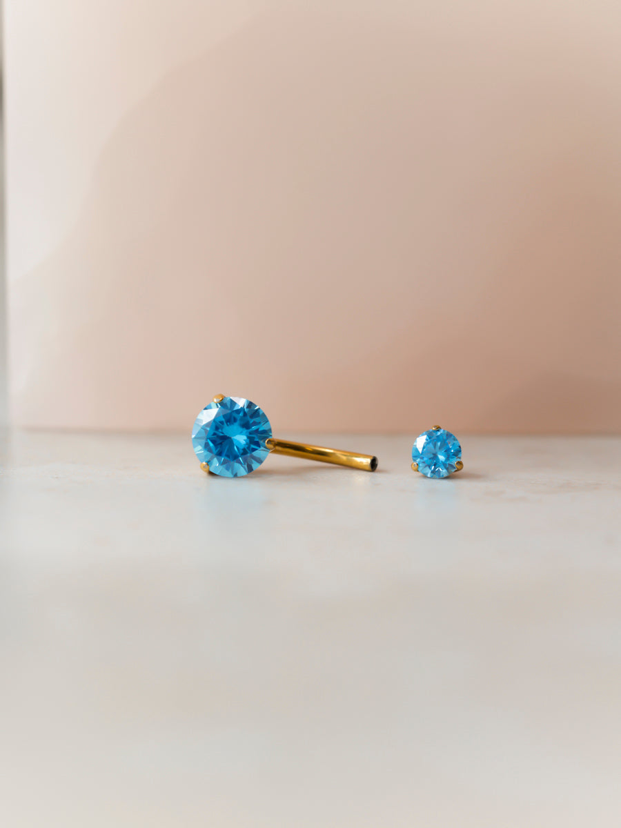 Serene Glow Azure Titan Bauchnabelpiercing