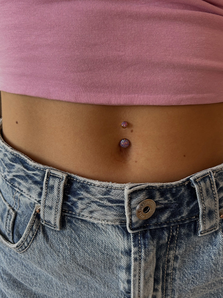Stellar Whisper Purple Titan Bauchnabelpiercing