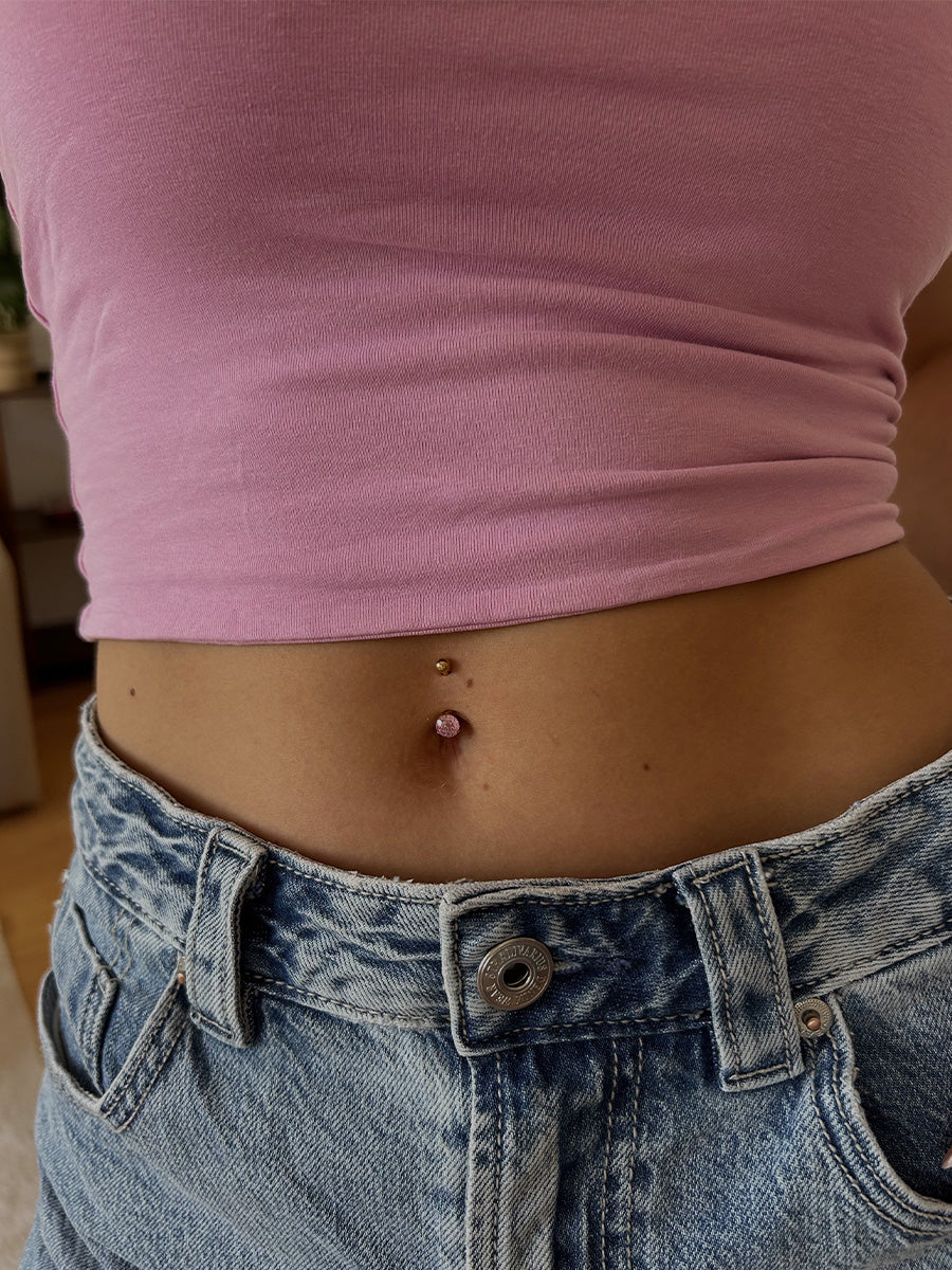 Ethereal Spark Pink Titan Bauchnabelpiercing