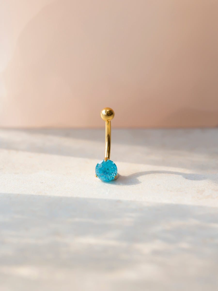 Ethereal Spark Blue Titan Bauchnabelpiercing