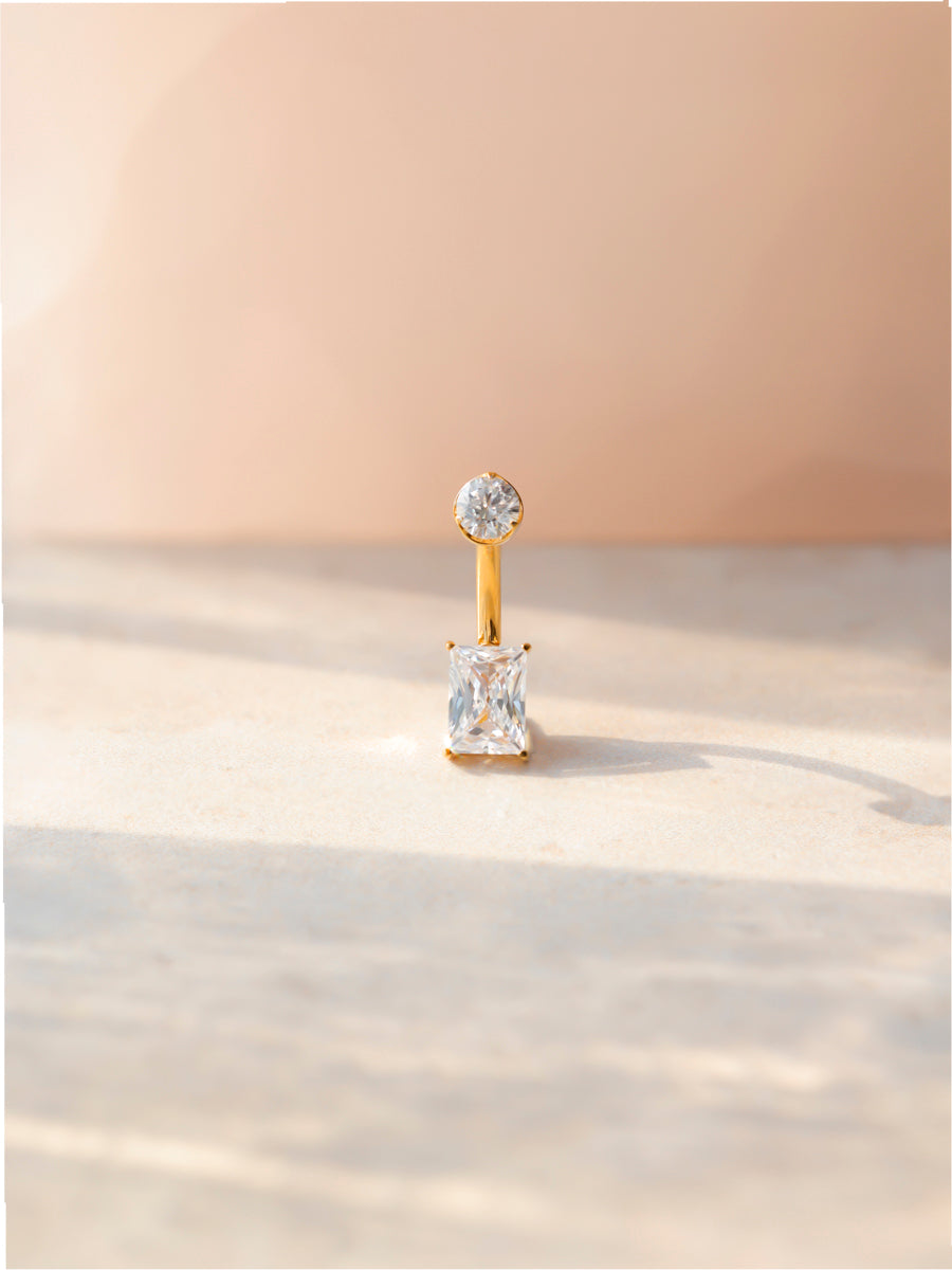 Square Starlight Titan Bauchnabelpiercing