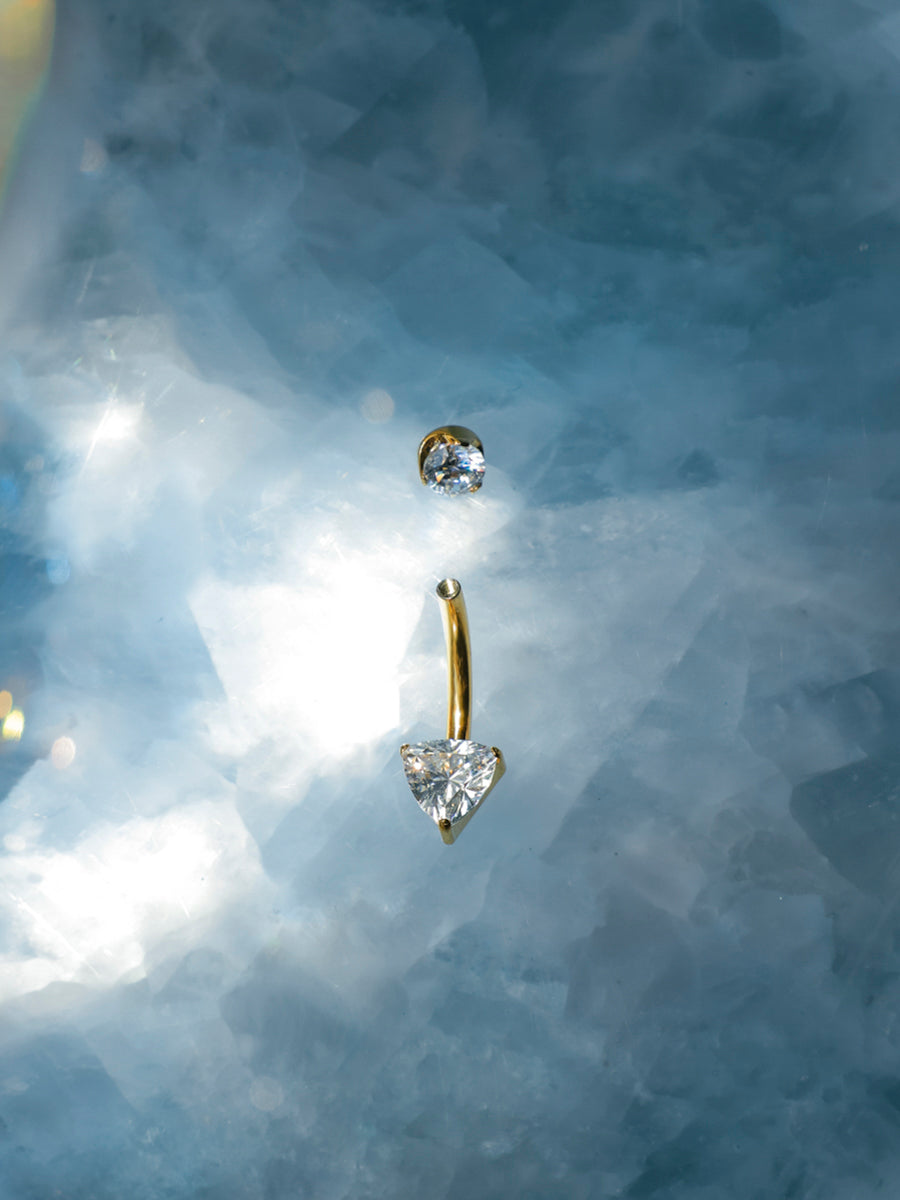 Sparkling Grace Titanium Belly Button Piercings