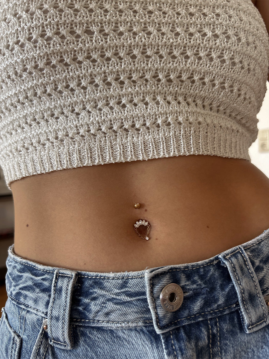 Gleaming Spark Titan Bauchnabelpiercing