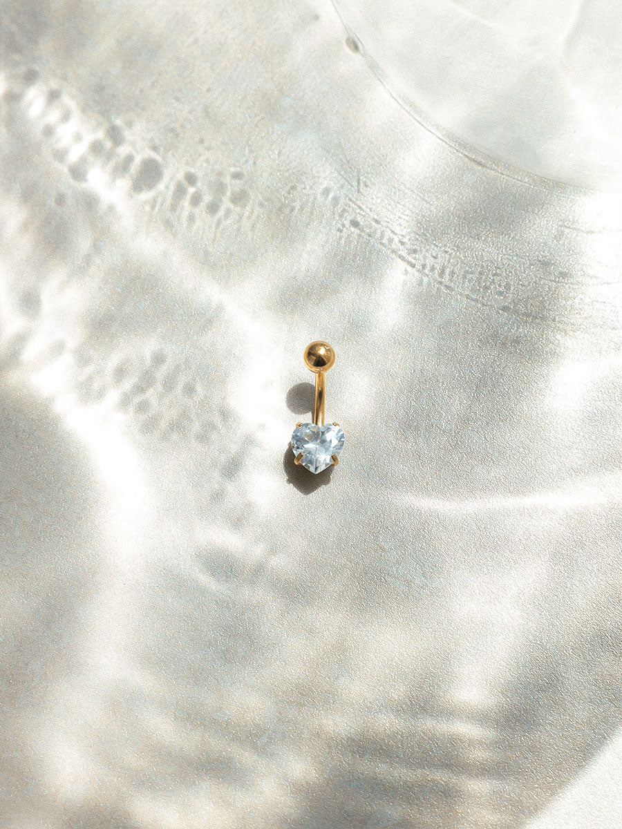 Diamond Heart Bauchnabelpiercing ICRUSH