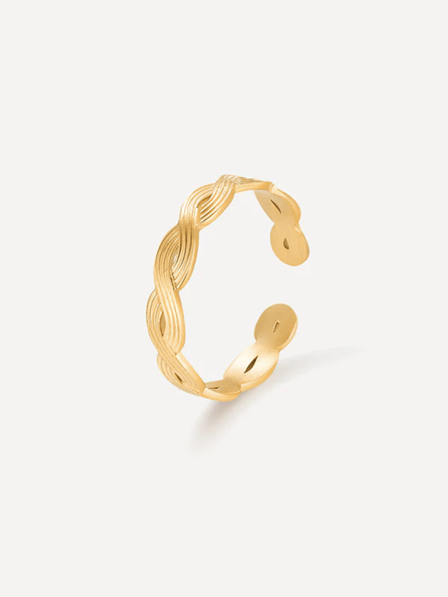 Wavy Line Ring ICRUSH