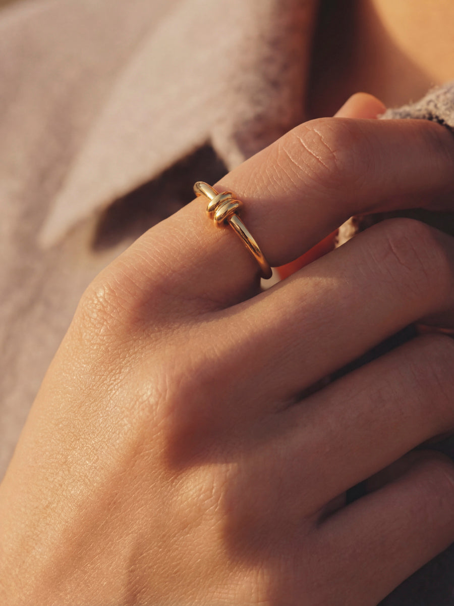 Elegant Duo Loop Ring