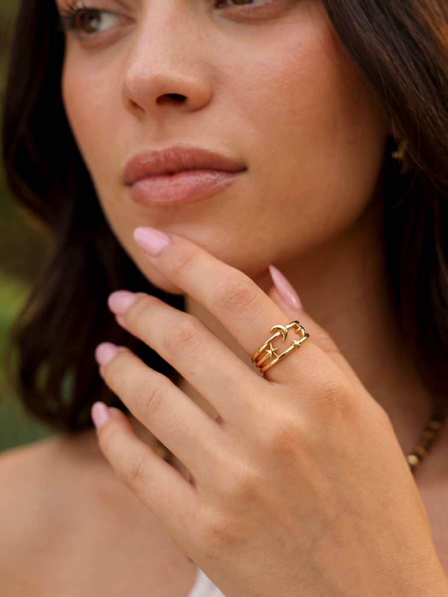 Moonlit Star Ring ICRUSH