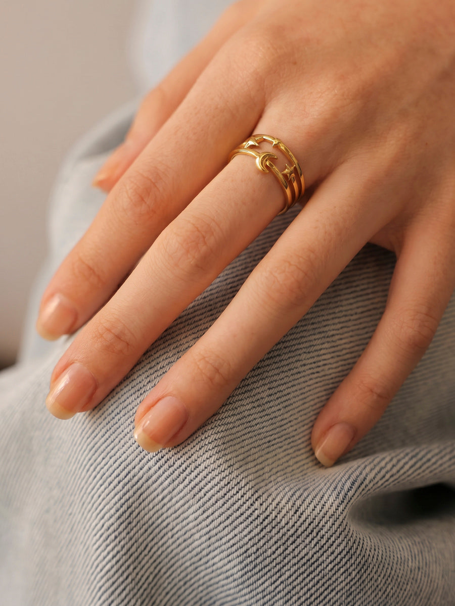Moonlit Star Ring ICRUSH