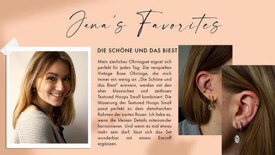 Jana trägt Vintage Rose Ohrringe