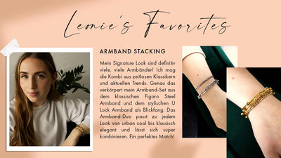 Leonie trägt Figaro Steel Armband