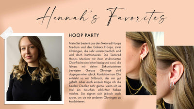 Hannah trägt Textured Hoops