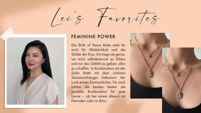 Lei trägt Birth of Venus Kette