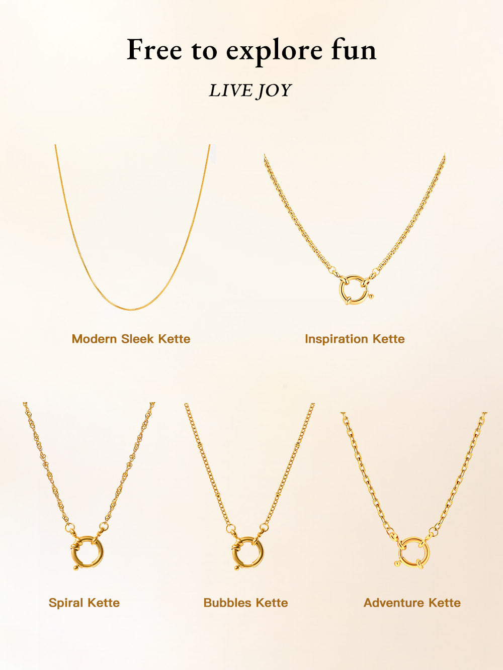 Joyful Letter Ketten-Charms Bundle
