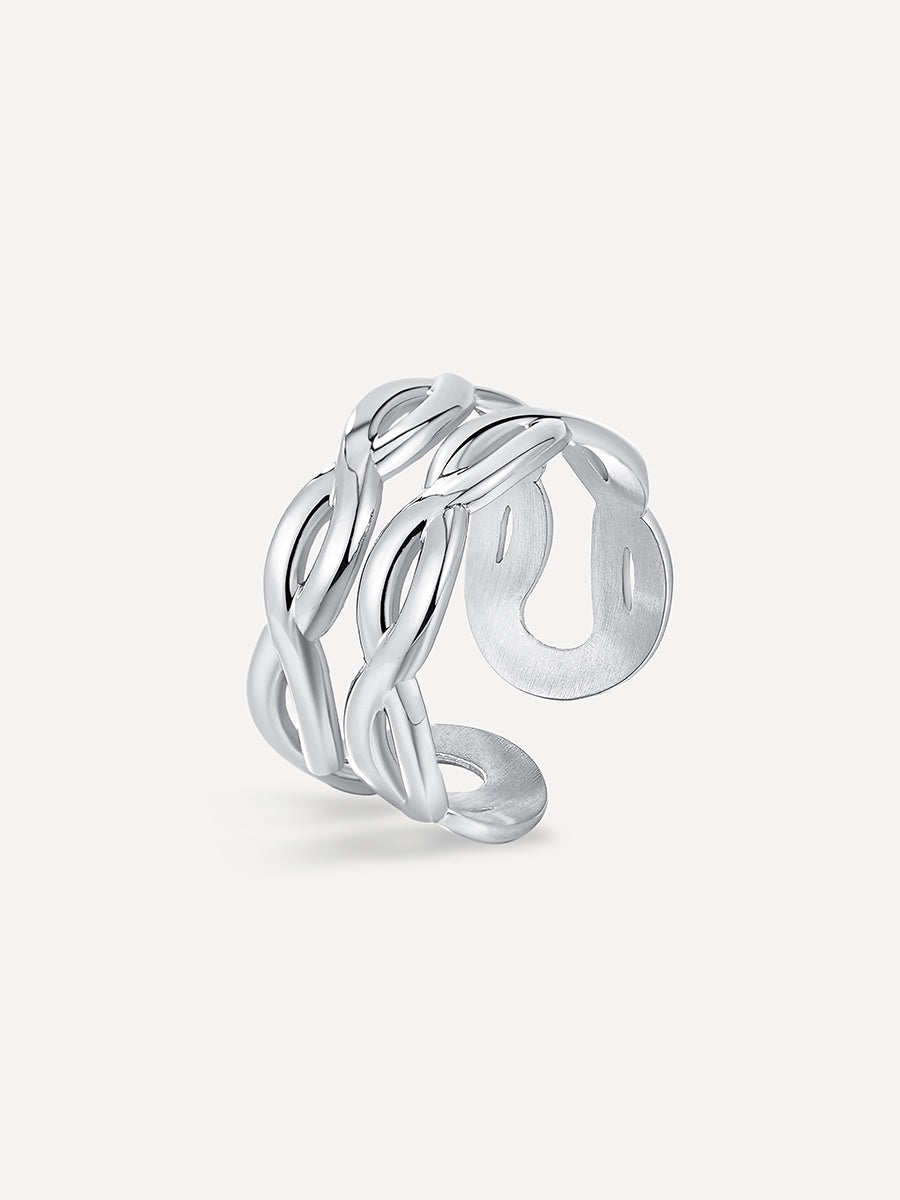 Double Twist Ring Silber