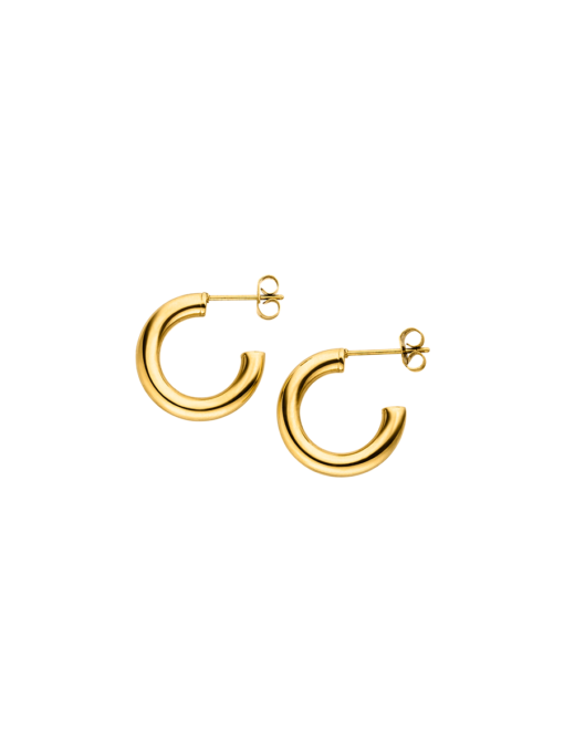 Smooth Hoop Regular Earrings Gold ICRUSH Gold/Silver/Rose Gold